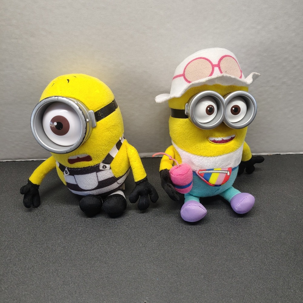 Ty Minions Plush Set Unisex 6in Yellow Despicable Me 3 Jerry Prisoner Toys